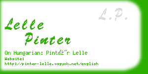 lelle pinter business card